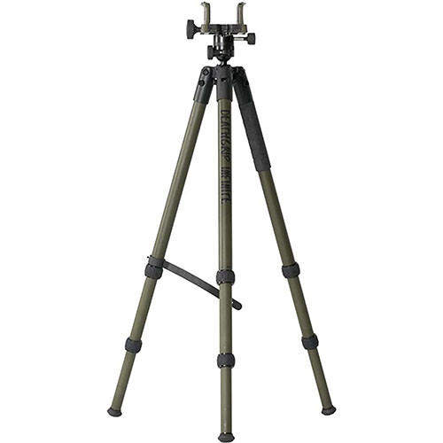 The BOG DeathGrip Infinite tripod offers a quick-change system, smooth ball head mount, and a proprietary clamping system, all at an unbeatable weight and price.
